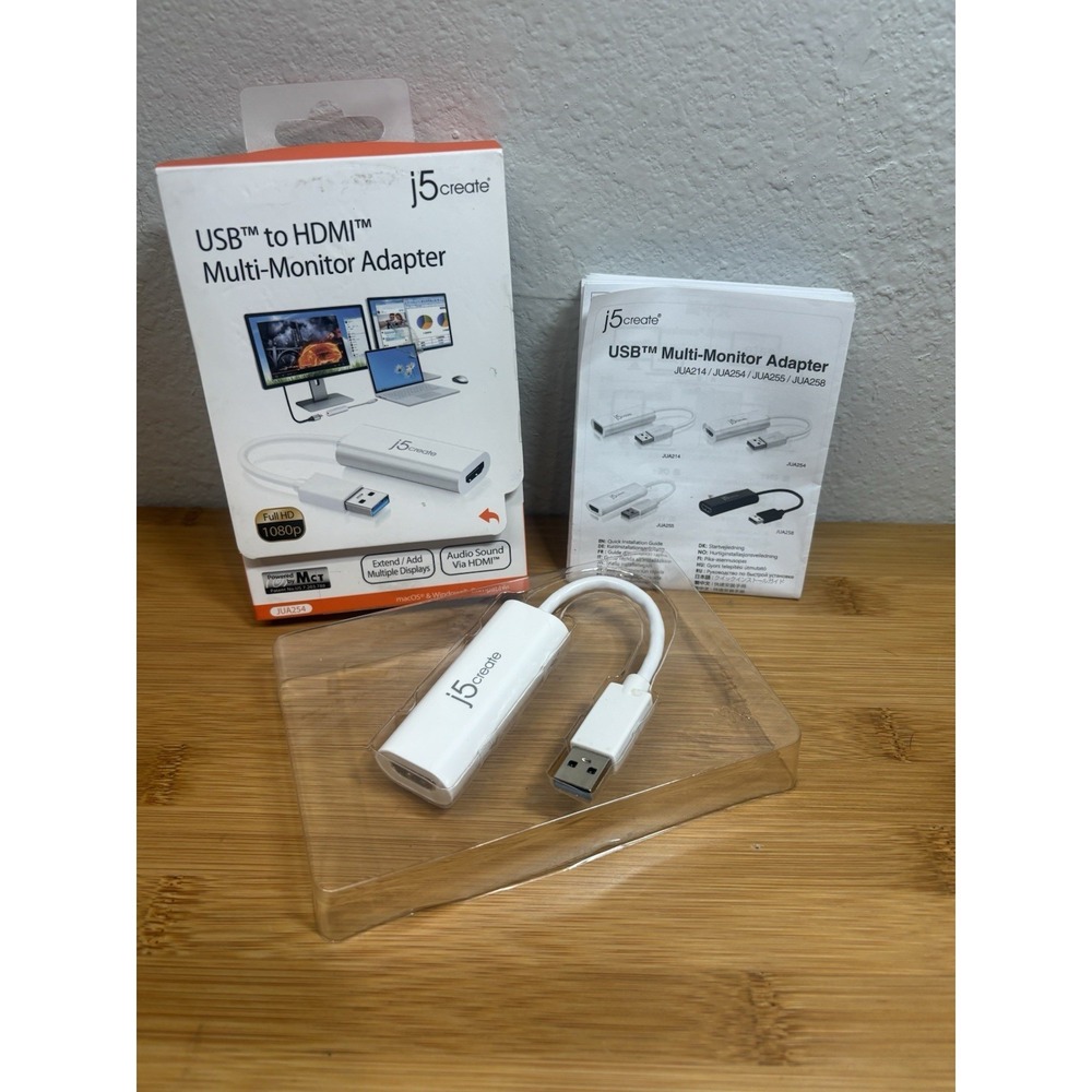 j5create JUA254 USB 2.0 to HDMI Display‎ Multi-Monitor Adapter NIOB